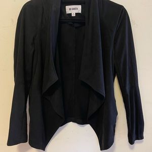 BB Dakota Drape Front Faux Suede Jacket
